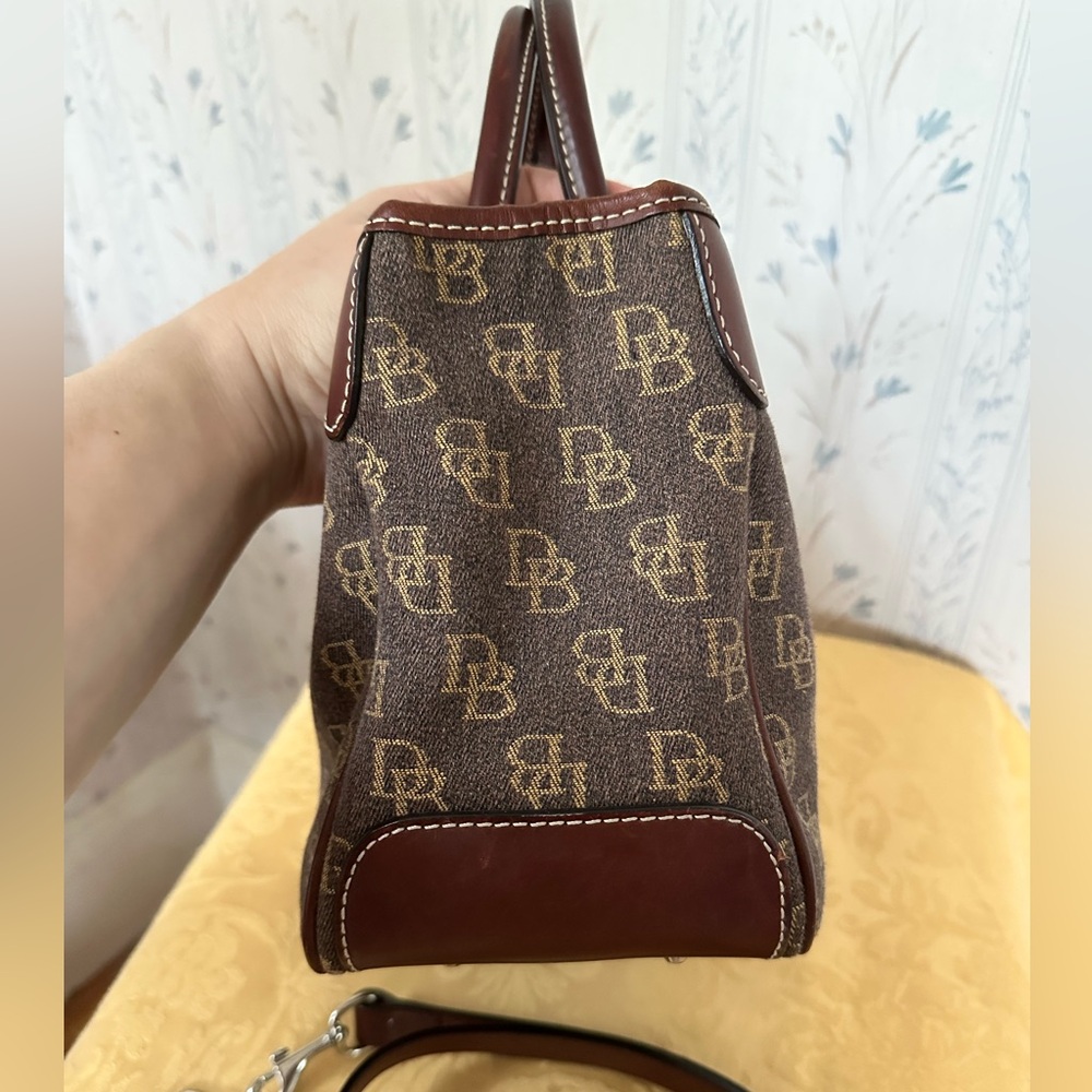 Dooney & Bourke Brown Satchel with Monogram Design - Picture 4 of 16